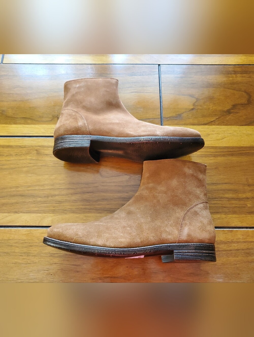 Robert Wayne Men's Suede Chestnut Brown
